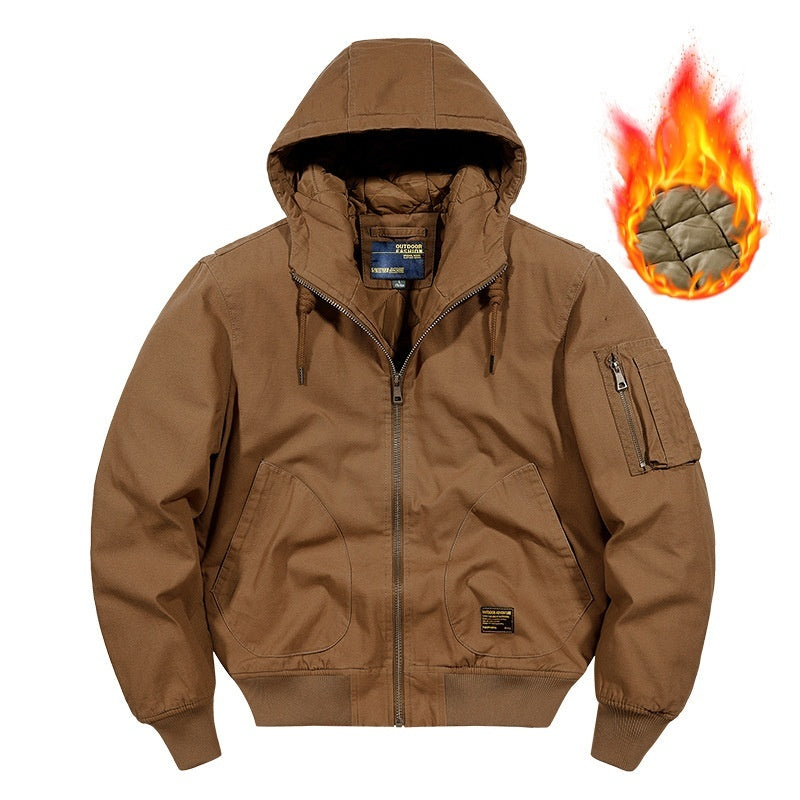 Men's Casual Flight Hooded Jacket