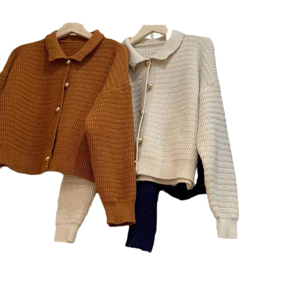 Retro Lapels Sweater Cardigan  