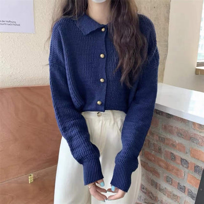 Retro Lapels Sweater Cardigan  