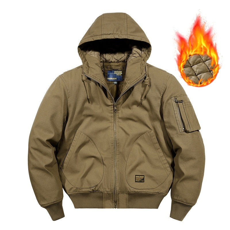 Men's Casual Flight Hooded Jacket