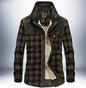 Men's Thicken Warm Fleece Plaid Jacket