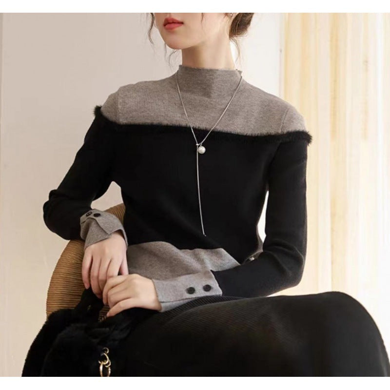 Women's Fake Two Pieces Sweaters