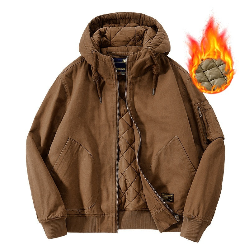 Men's Casual Flight Hooded Jacket