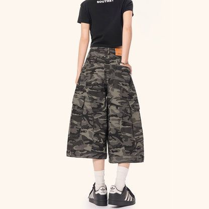 Women's Camouflage Denim Capri Pants