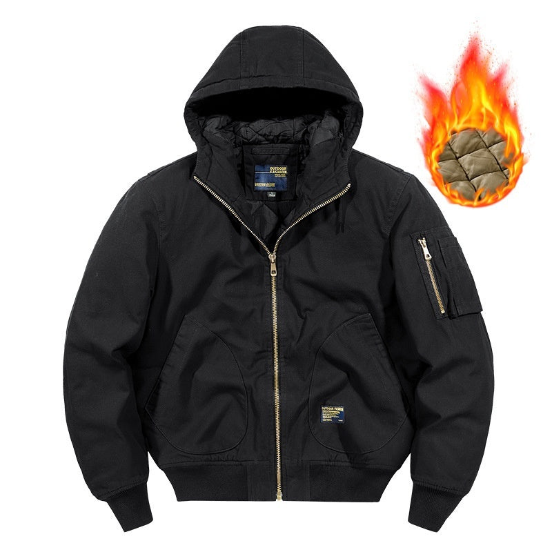 Men's Casual Flight Hooded Jacket