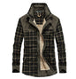 Men's Thicken Warm Fleece Plaid Jacket