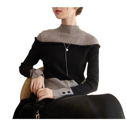 Women's Fake Two Pieces Sweaters