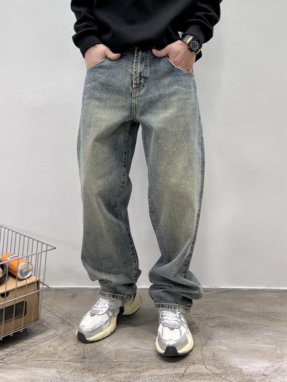 Men's Baggy Straight Jeans