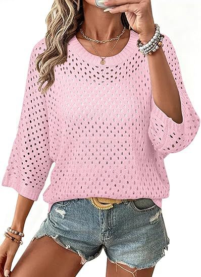 Three-quarter-sleeve Beach Cardigan