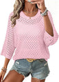 Three-quarter-sleeve Beach Cardigan
