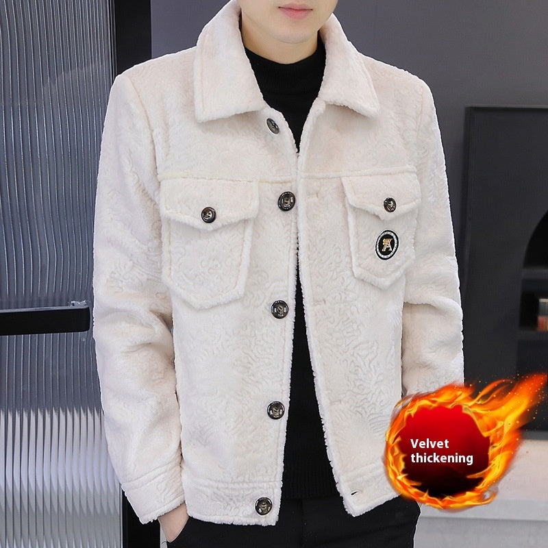 Men's Fleece-lined Short Coat