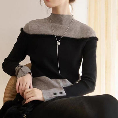 Women's Fake Two Pieces Sweaters