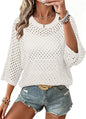 Three-quarter-sleeve Beach Cardigan