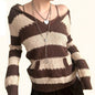 Kawaii Striped Hooded Jumper