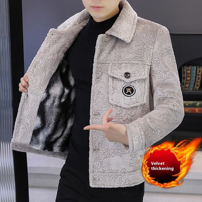 Men's Fleece-lined Short Coat