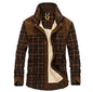 Men's Thicken Warm Fleece Plaid Jacket