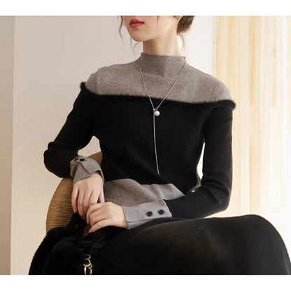 Women's Fake Two Pieces Sweaters