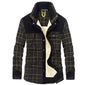 Men's Thicken Warm Fleece Plaid Jacket