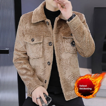 Men's Fleece-lined Short Coat