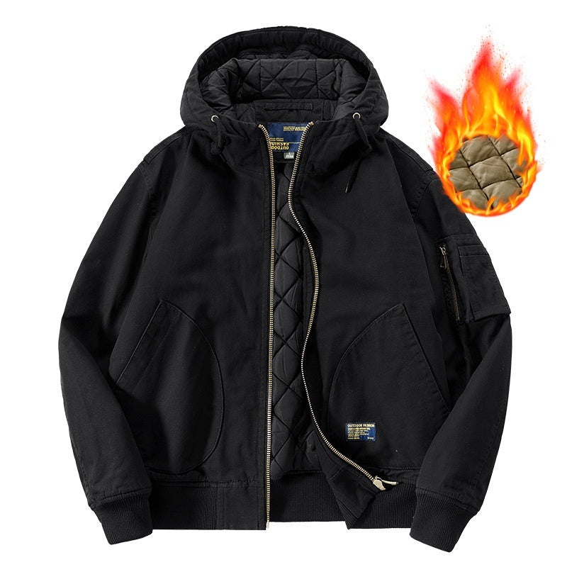 Men's Casual Flight Hooded Jacket