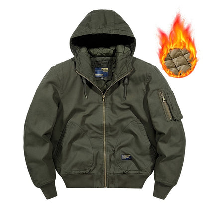 Men's Casual Flight Hooded Jacket