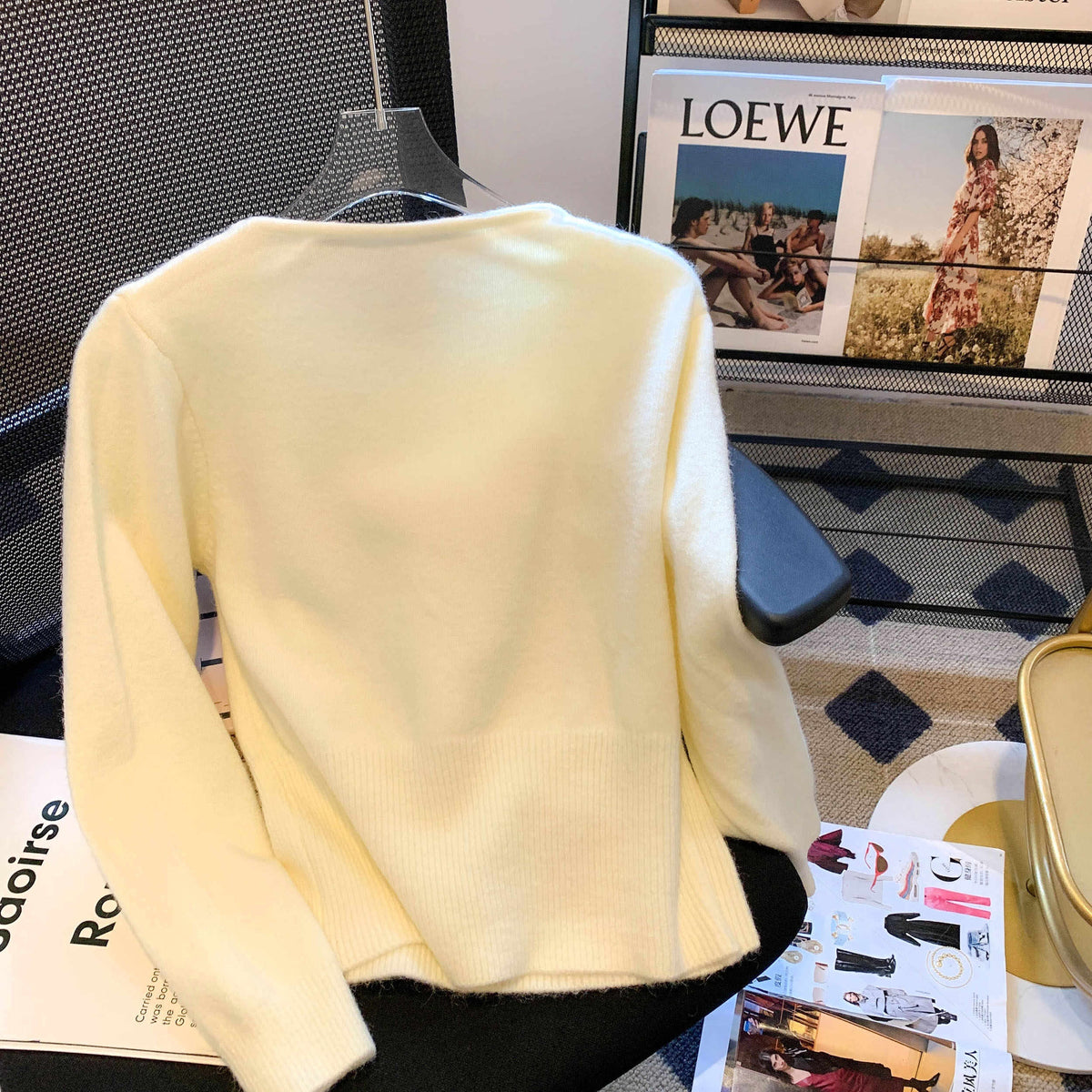 Men's Fake Two-piece Knitted Sweater