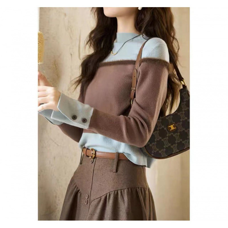 Women's Fake Two Pieces Sweaters
