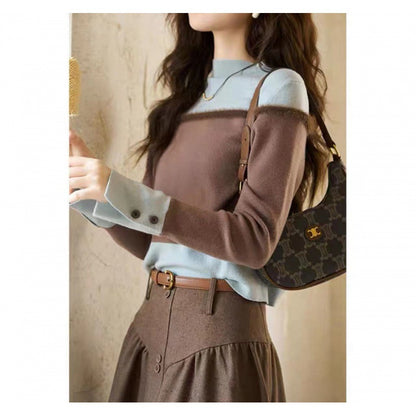 Women's Fake Two Pieces Sweaters