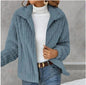 Women's Fleece Lapel Cropped Jacket